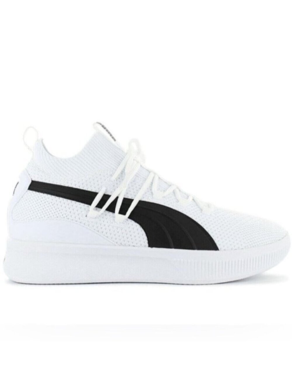 Puma Clyde Court GW Jr Running Shoes Knit Sneakers White Black Size 8 Athleisure